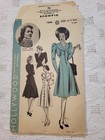 Vintage 1930s Hollywood 1860 Sewing Pattern 1 Pc Frock Sz 14 B 32 Complete 