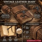 Cuero Vintage Leather Journal - Handmade Refillable Leather Bound Notebook With