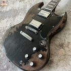 Usa Shipment Vintage Black Sg Electric Guitar Hh Pickups   Rosewood Fretboard 