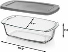 Large Superior Glass 7 6 Cups  1800ml 1 9qt Razab Glass Loaf Pan W lid
