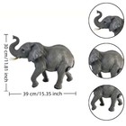 Large Realistic Resin Elephant Statue - Country Style Animal Decor For Garden  Y