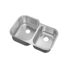 31 5 In  Undermount 60 40 Double Bowl 16-gauge Stainless Steel Kitchen Sink With