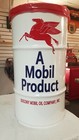 Mobilgas Pegasus 1930s 1940s 1950s Vintage Gas Station  Style 16 Gallon Trashcan