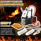 Gas Propane Forge Double Burner Furnace Blacksmithing Knife Tool Farrier Making