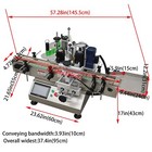 Automatic Round Bottle Labeling Machine Bottle can wine Labeler Full Label 110v