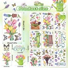 Spring Decorations Colorful Flowers Truck Butterfly Bird Egg Window Clings 97pcs