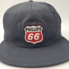 Vintage Phillips 66 Hat Fitted 7 1 4 Lee Black Gas Service Attendant Uniform
