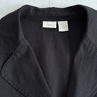 Spiegel Women Blazer Jacket Plus Size 22w 100  Linen Black Button Tie Back