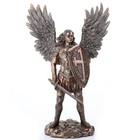 14  Saint Michael Archangel Statue - Battle Armor Cold Cast Resin Sculpture  Ant