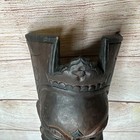 Hand Carved Dark Wood Mask Primitive Deity Tribal Hanging Folk Wall Art Decor