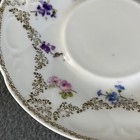 Rare Antique Kpm Germany 5 75    Round Plate saucer Gold Gilt Scalloped Floral