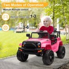12v Kids Car 6wd Ride On Toy Power Wheels Truck W remote Control 3 Speeds Modes