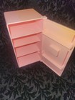 Vintage 1990 Playskool Dollhouse Pink Kitchen Refrigerator Fridge