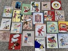 Vintage Unused Set 22 Lot Birthday Get Well 40s 50s 60s Greeting Cards Retro D