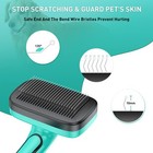 Pet Brush Kit For Grooming  Dog Self-cleaning Slicker Brush   Nail Clippers S   