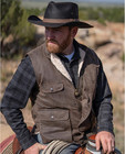 Men s 29742 Cobar Berber Lined Cotton Outdoor Casual Western Vest