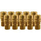 Milton 715 1 4  Fpt M-style Brass Air Hose Coupler 10-pack