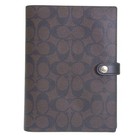 Authentic Coach Signature Notebook Cover 222 Planner Cover Coated Canvas Brown