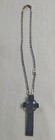 Large Celtic Braid Irish High Cross Necklace Sterling Silver 16  Anchor Necklace