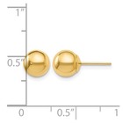 10k Yellow Gold Polished Ball Stud Earrings