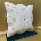 Vintage Ceiling Light Fixture Cover Glass Atomic Starburst Gold 13 5   x 13 5    Mcm