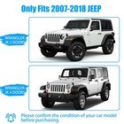4pcs Metal Tubular Fender Flares For 2007-2018 Jeep Wrangler Jk 2 4 Doors