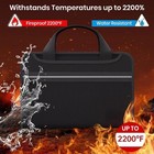 Large Capacity A4 Fireproof File Folder With Handle   portable Document Organizer