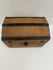 Vintage Steamer Trunk Dollhouse Miniature Salesman Sample Camelback Chest Small