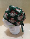 Santa Faces Christmas Men s Skull chemo Surgical Scrub Hat cap Handmade