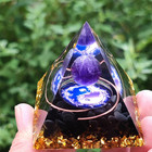 Orgone Amethyst Stone Crystal Certified Emf Protection Pyramid   Quartz Energy