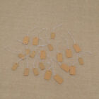 200x  Kraft Paper Hang Tag Label Blank Jewellery Pricing String Supplies Craft