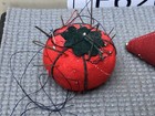 Vintage Tomato   Strawberry Pincushion Pin Cushion