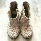 Skechers Baby Girl Toddler Boots Shoes New Memory Foam Leopard Shimmer Sz 7 Cute