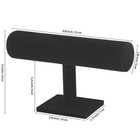 Kukuvr Velvet T-bar Bracelet Holder Display Stand  black 1pc  Black