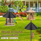 Large Wrap Around Squirrel Baffle Protects Bird Feeder From Raccoon Squirrel