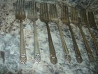 Set Of 8 Vintage 1847 Rogers Bros Eternally Yours Dinner Forks  Silverplate Read