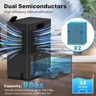 1000 Sq  Ft Dehumidifier 98oz Medium To Large Room For Home Basements Office Led