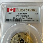 2017 Canada  3 Silver 150th Anniversary Heart Of Our Nation Sp69 Pcgs