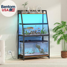 20-29 Gallon Fish Tank Stand With Power Outlets And Led Light
