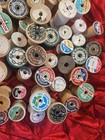Lot Of 90 Antique Vintage Wooden Spools Sewing Thread Rare Crafts Wood No String