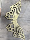 Vintage Brass Butterfly Wall Hanging Mid Century Modern 14  Wide