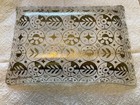 Nice Vintage Georges Briard 24k Gold Bent Glass Plate Dish Tray 8 x 5 1 2   