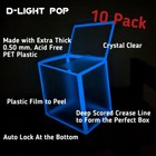 10 Pack  Extra Thick Deluxe 4  Blue     Glow In The Dark Funko Pop Protector Case