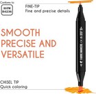 Zenacolor Fabric Markers  Dual Tip  Fine chisel Point  20 Vivid Permanent Colors
