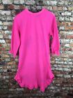 Vintage 90s 80s Barbie Girls Nightgown Pajamas Neon Hot Pink Christmas Holiday 