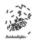 100 Pc Black Lighter Flints For Fluid  Gas Lighters  Replacement Flint Usa Ship
