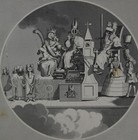 Antique Art William Hogarth Surreal Abstract Strange Rare Steel Engraving 1850
