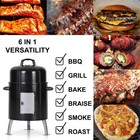 Charcoal Smoker Bbq Grill 3in1 Outdoor Vertical Smokers Portable Meat Cooker