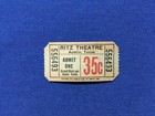 Vintage Ritz Theatre 35 Cent Tickets  strip Of 4  Drive-in Movie cinema - Texas