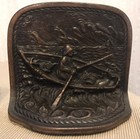 Vintage Whaler Bookends  Rare  Ca  1920 s  Fishing Boat  Moby Dick